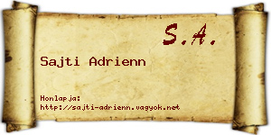 Sajti Adrienn névjegykártya